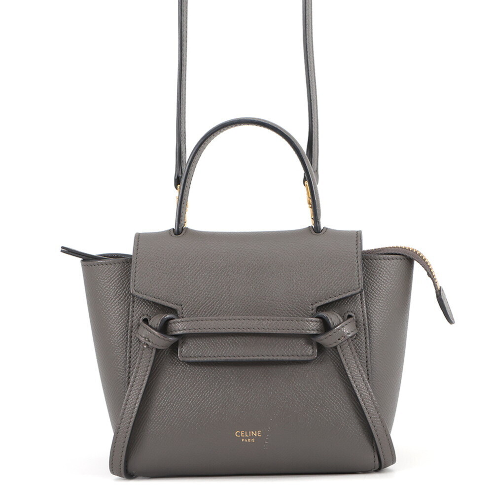 Celine handbag belt bag nano leather 189003 CELINE 2-way shoulder